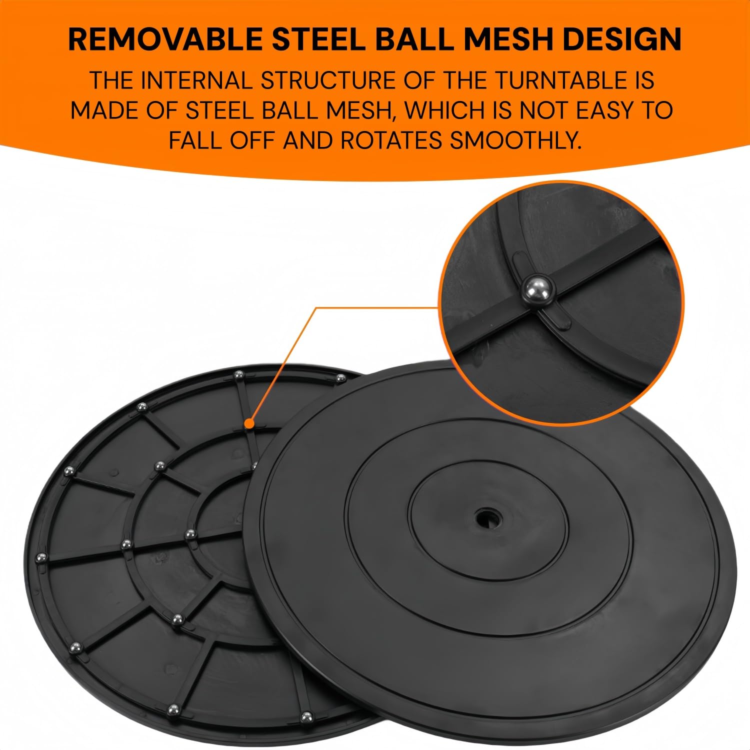 Plateau Tournant Universel,Solide Plateau Tournant à 360°,Support Pivotant Résistant,Tourne-Disque Rotatif pour Plantes en Pot Haut-Parleurs Ordinateurs Portables Moniteurs (40cm)