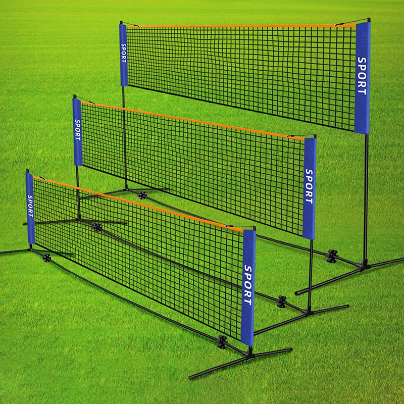 1 juego de red de bádminton portátil para entrenamiento deportivo en el patio trasero, juego de red de bádminton plegable de altura ajustable para pickleball, niños, voleibol, fútbol, tenis, S