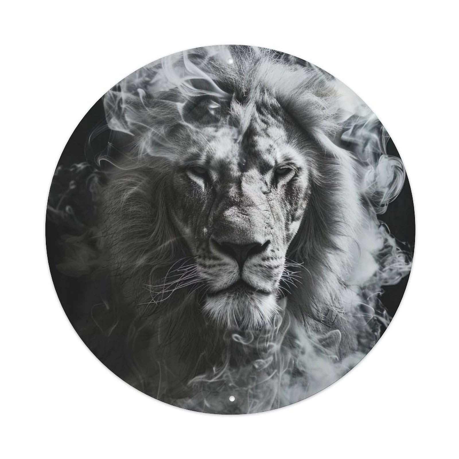 Animal Artwork Poster The Lion in The Dark Metal Tin Sign