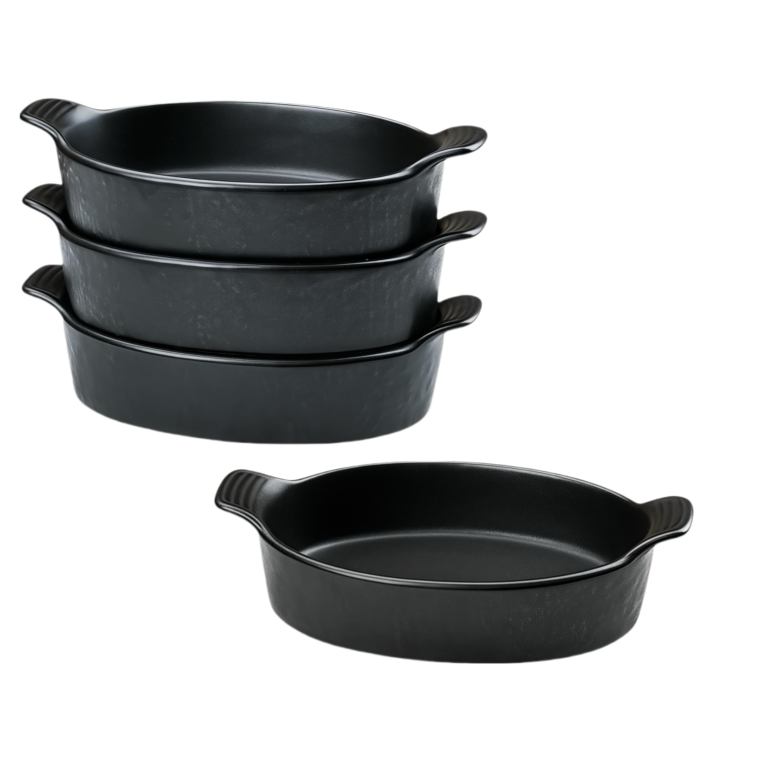 Tongdahe Oval Au Gratin Baking Dishes Set of 4 9" x 5" 19 oz - au gratin pans | Mubboo