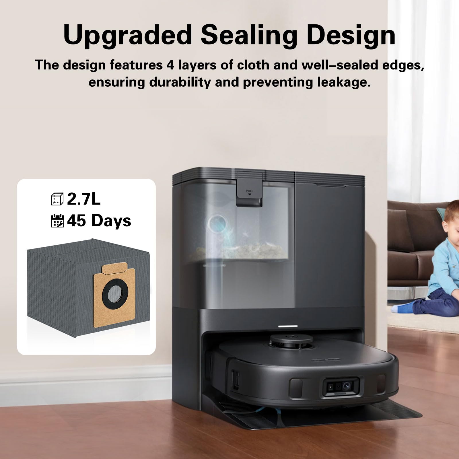 6 Stks Stofzakken Vervanging Voor Eufy Schoon X8 Pro/ X10 Pro Omni Robot Vacuüm Zelf Lege Station Accessoires Deel
