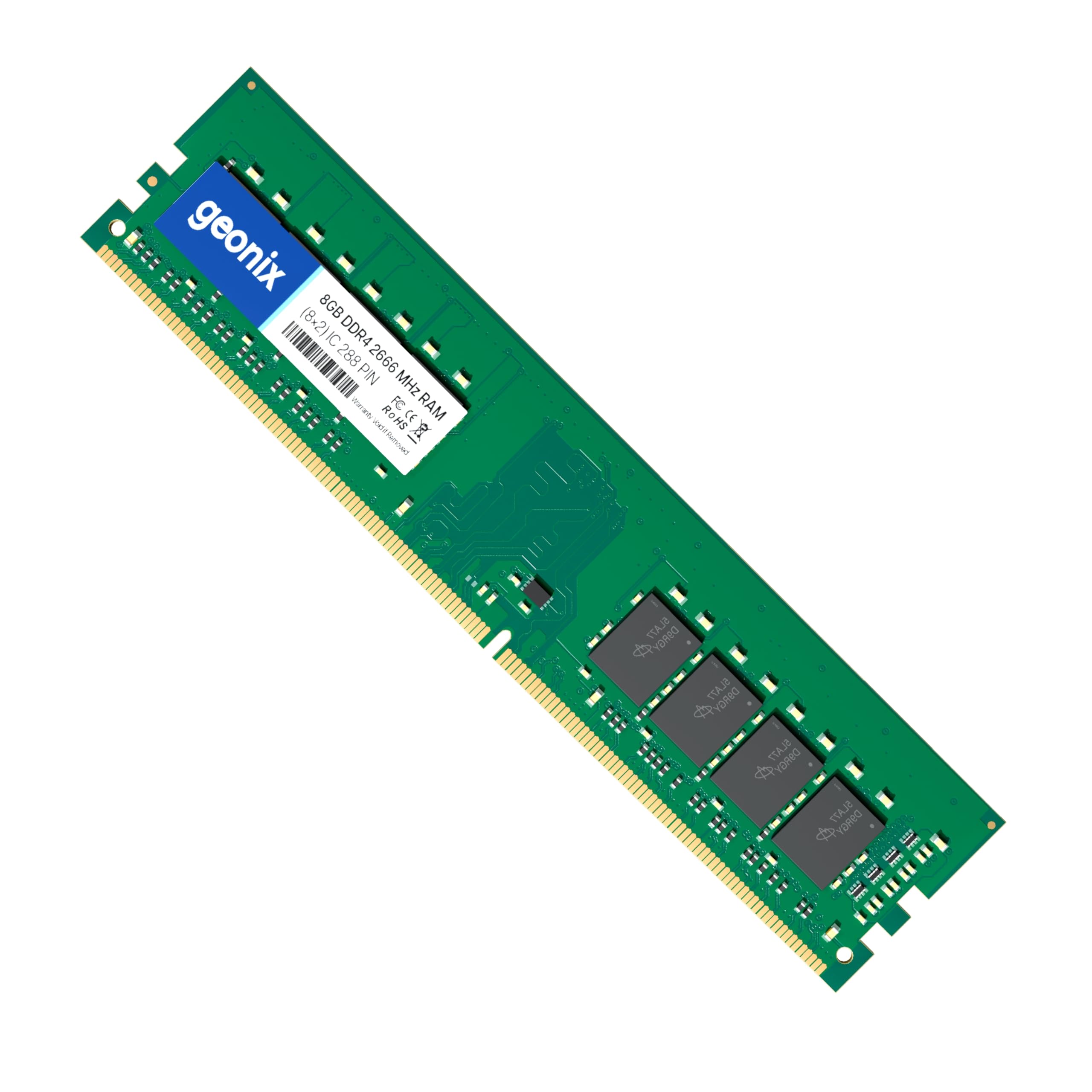 Geonix Desktop RAM, 8 GB DDR4, Frequency-2666 Mhz, (8x2) IC, 288 Pin, 5 Years Warranty