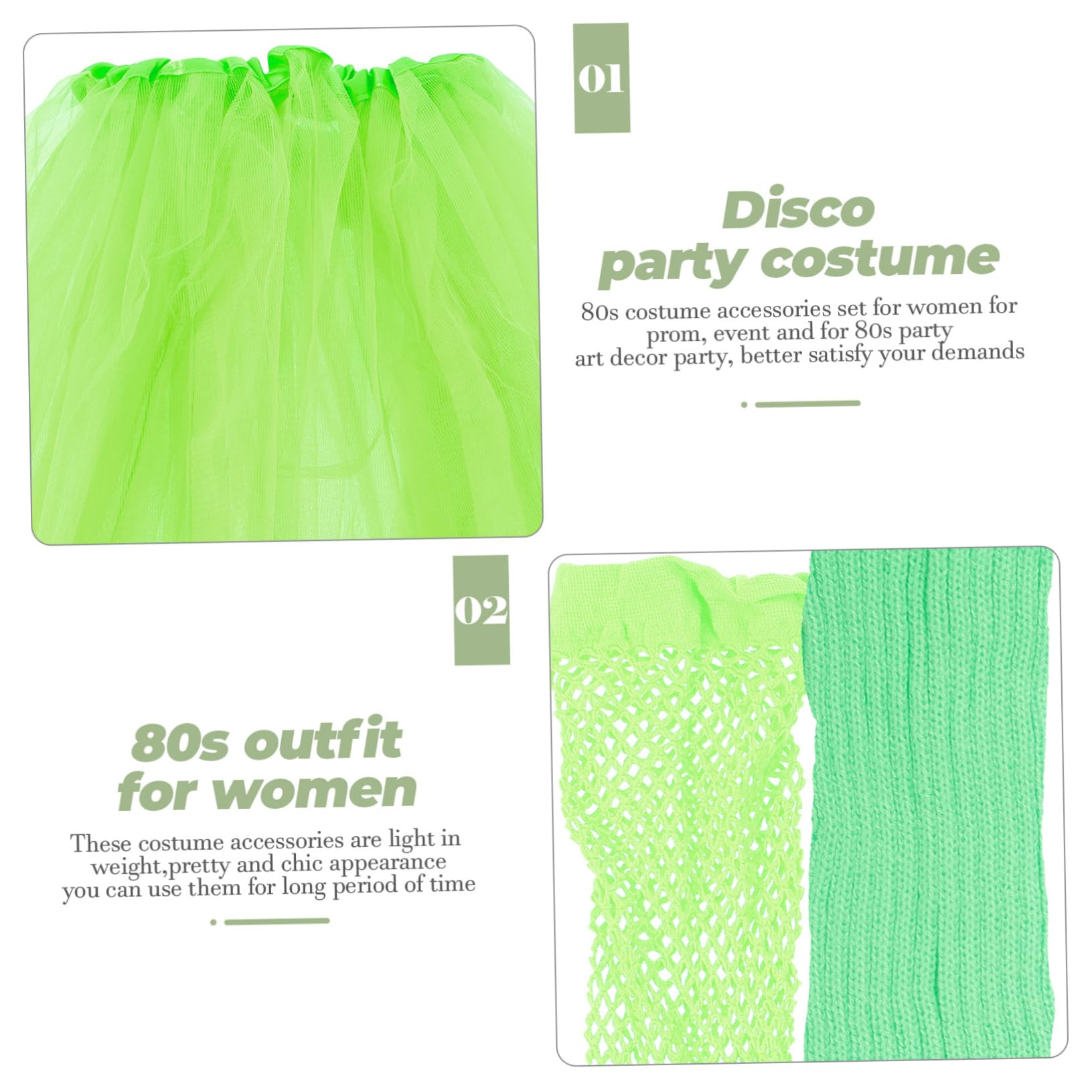 LIFKOME Neonfarbene House Party Kleidung Für Damen Outfit Für Damen Kostüme Für Tanzkostüm Disco Party Halsketten Requisite Kostüm Zubehör Halskette Aus Kunststoff