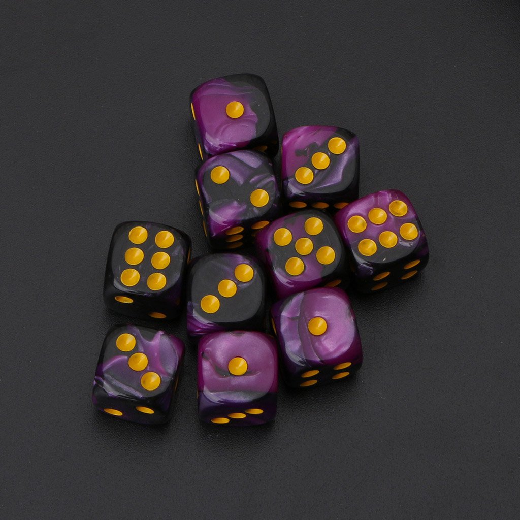 ILamourCar 100 Pièces Dés 12mm - Dés 6 Faces Colorés Translucides Pour Jeux De Société Et Enfants