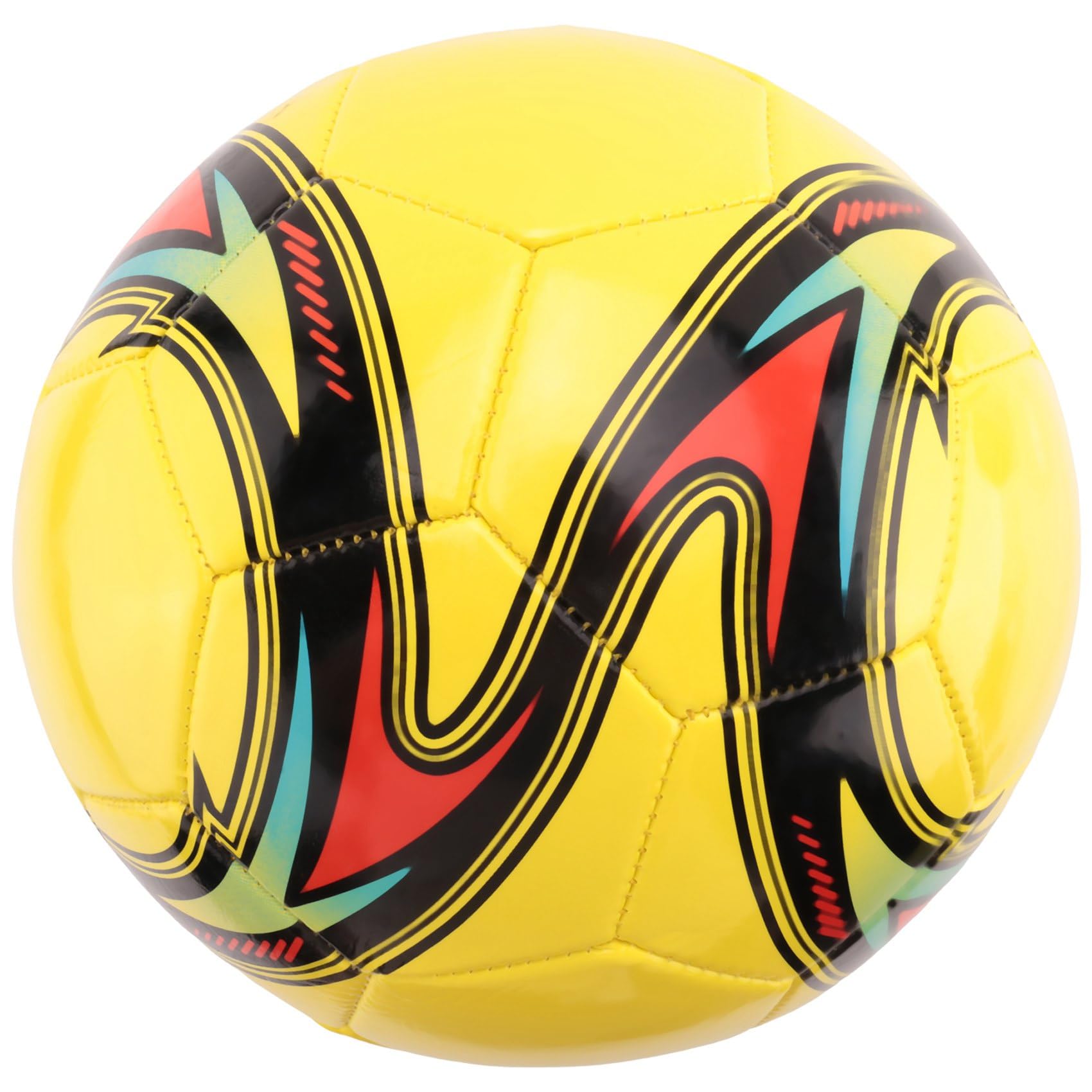 Pallone da calcio in pelle, misura 5, antiscivolo, per interni ed esterni, 5 pezzi