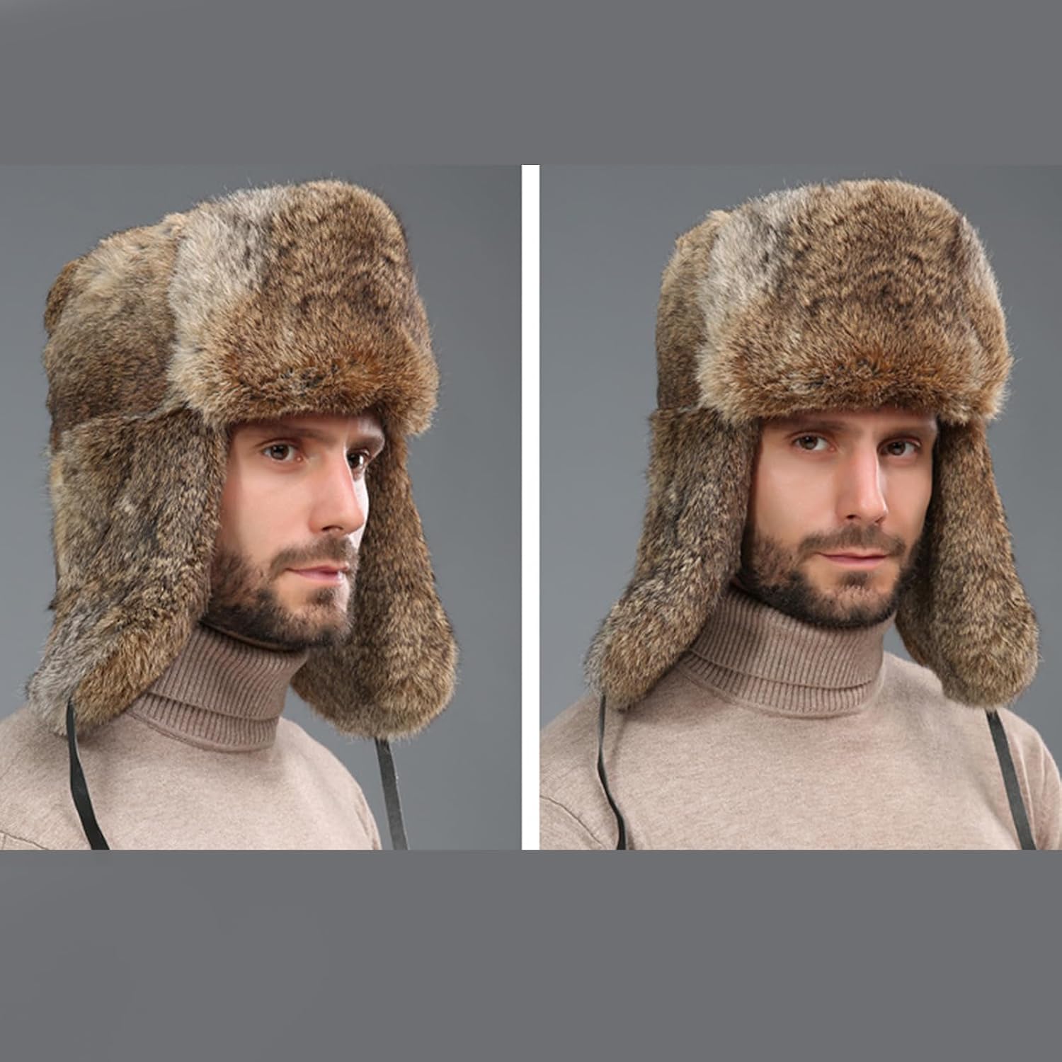 Vintage Plush Trapper Hat for Teens Adult Windproof Winter Hat Thicken Earflap Hat Keep Warm Skiing Cycling Hat