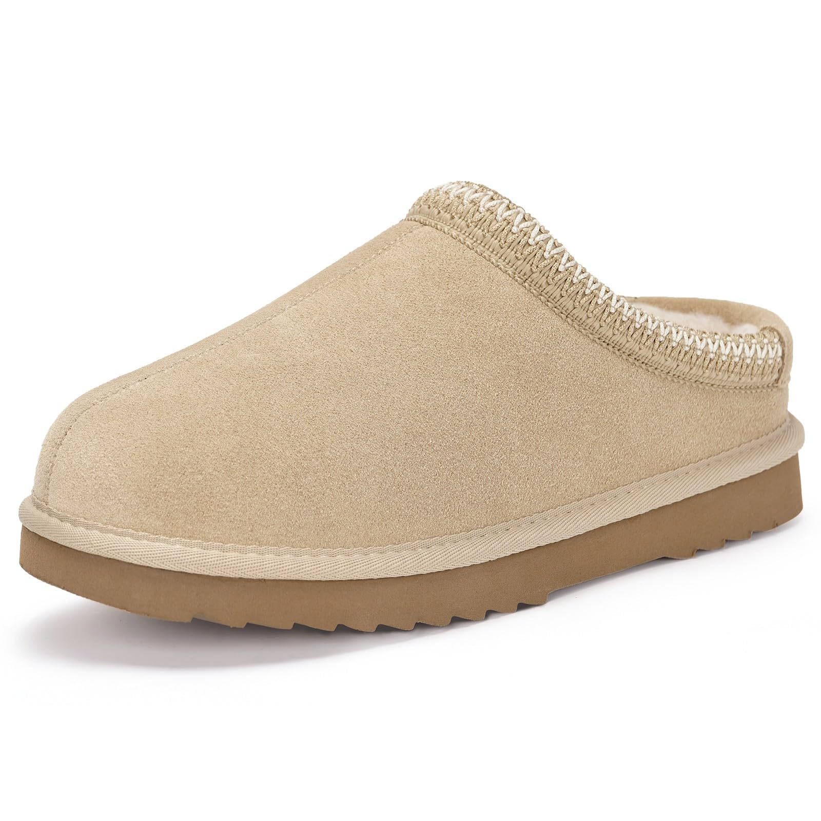 Donna Uomo Pantofole Pelle Scamosciata Vera Invierno Forro De Fieltro Scarpe da Casa Ciabatte Impermeabile Antiscivolo Slippers