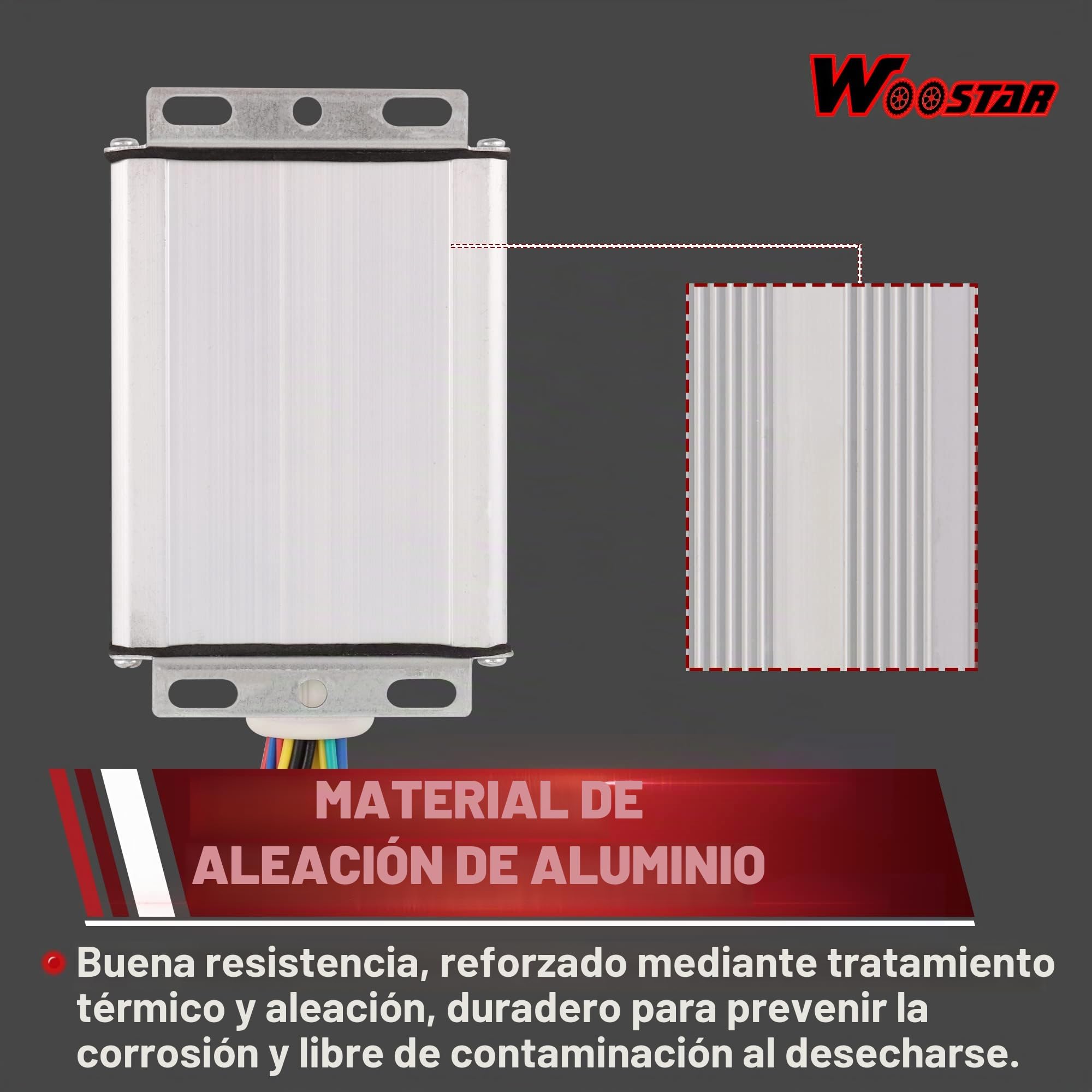 WOOSTAR Motocicleta Controlador de Velocidad 48V 1000W Reemplazo para Eléctrico Scooter E Bike Bicicleta Tricycle Brush