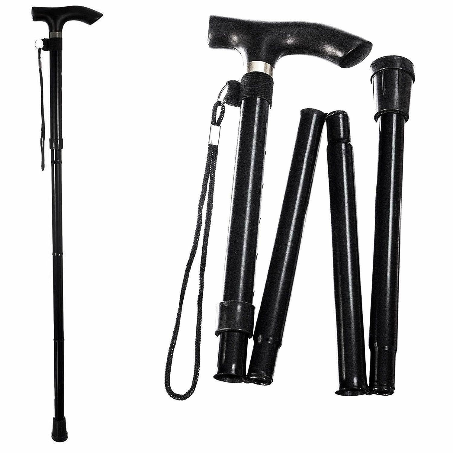 Walking Stick Easy Folding Adjustable Aluminium Cane for Men Women Lightweight Collapsible Sticks Extandable Height - Image 3