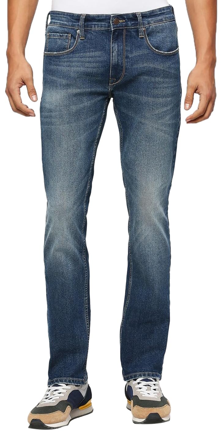 Pepe JeansMen's Regular Fit Mid Rise Jeans