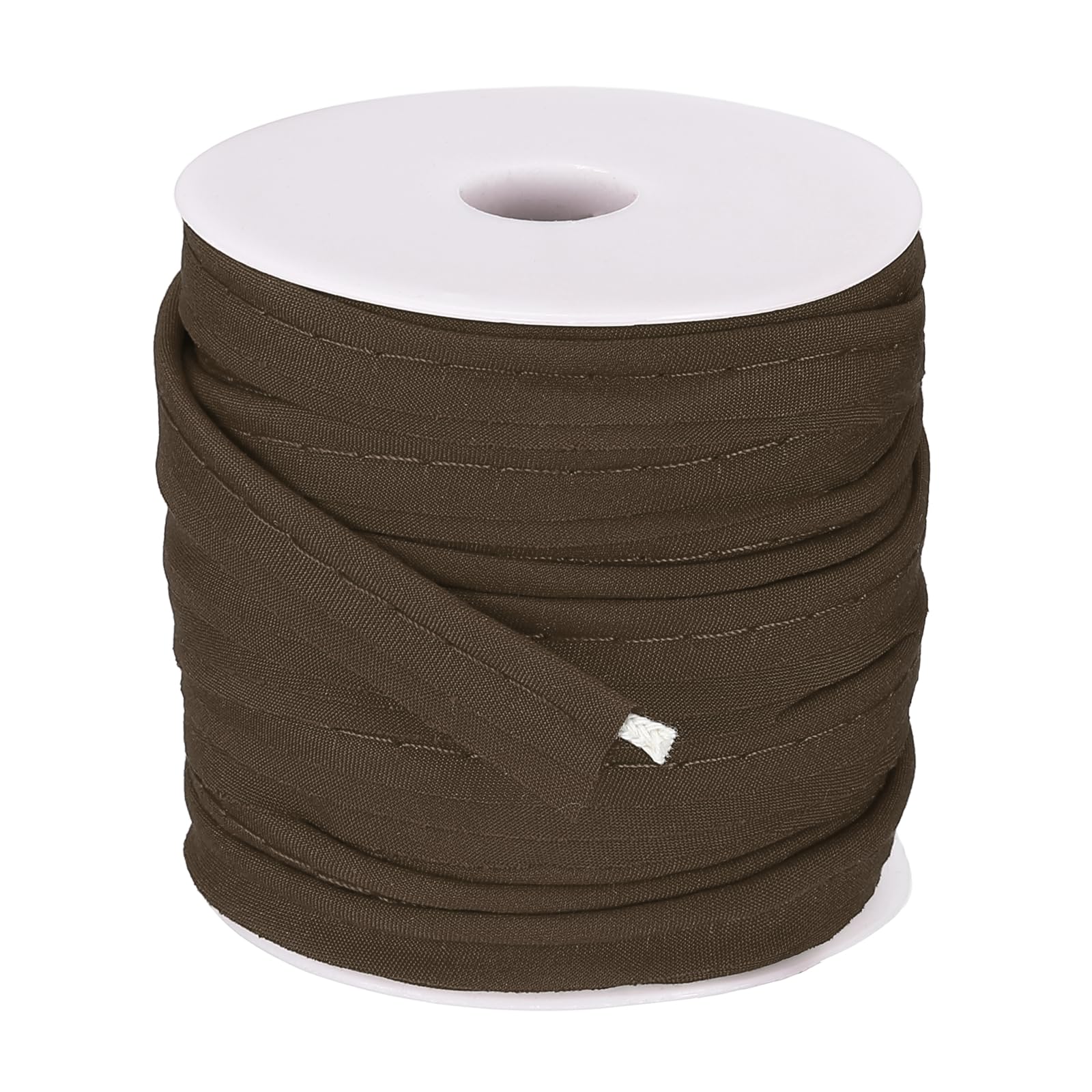 sourcing map Piping Trim Bias Tape, 3/8 Inch 25 Yards Cotton Folding Binding Tape with Welting Cord, Decorative Sewing Trim for Home Decor Sewing DIY Crafting Clothing Fabric Edge, Light Coffee