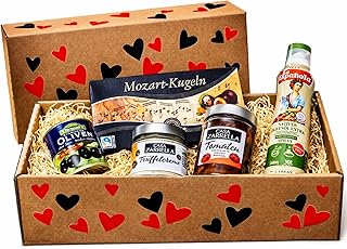 Feinkost Geschenkbox mit Oliven, Trüffelcreme & Antipasti – Mediterranes Gourmet Geschenkset für Frauen & Männer – Delikatessen Geschenkkorb von Feinkost Dittmann