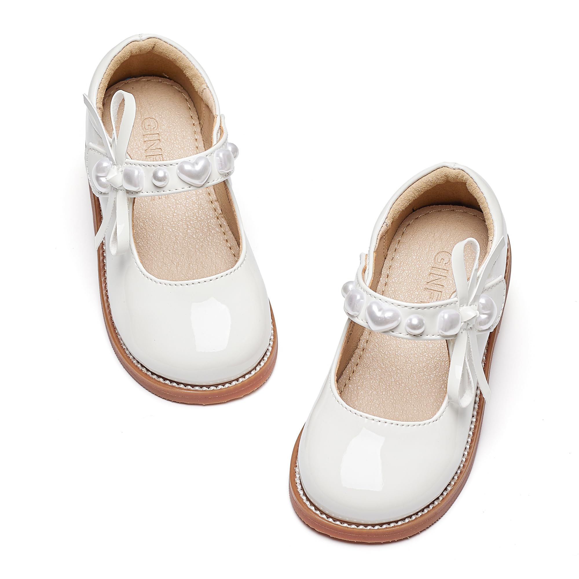 GINFIVE Toddler Girls Mary Jane School Oxford Dress Flat Shoes for Wedding
