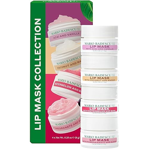 Mario Badescu Lip Mask, Overnight Lip Treatment Enriched With Skin Softening Coconut Oil and Hydrating Shea Butter
