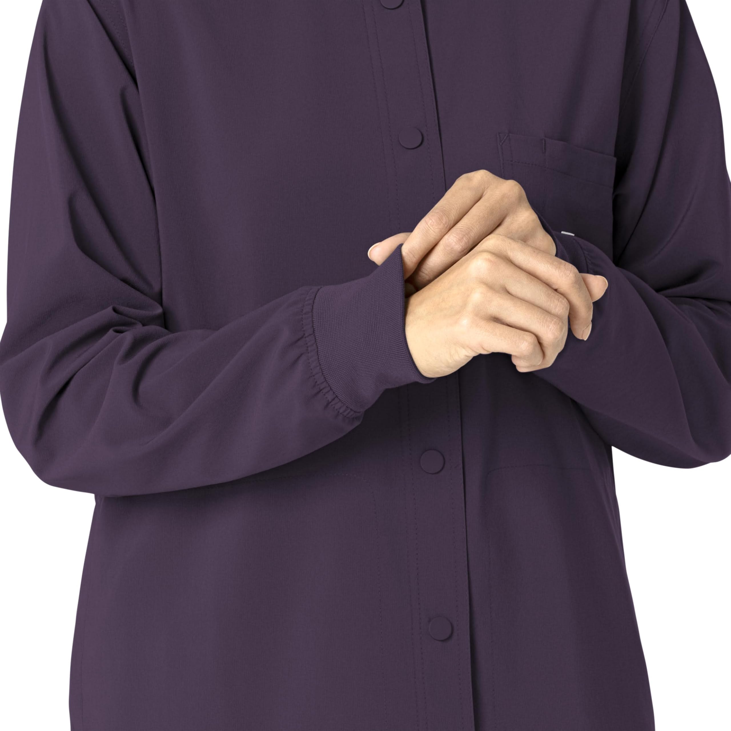 Carhartt Force Cross-Flex Women's Shirt Jacket - Black Plum, 3X