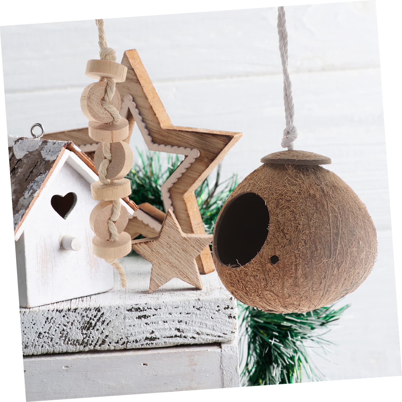 TOYANDONA 9pièces Jouets pour Oiseaux Jouets Élastiques pour Perroquets Cachette Noix De pour Cages à Oiseaux pour Perruches Et Calopsittes