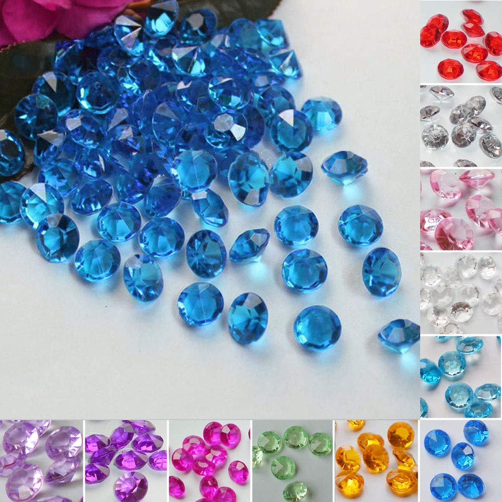 Time to Sparkle 800 10MM Scatter Diamonds Table Crystals Acrylic Confetti Wedding Party (Blue)