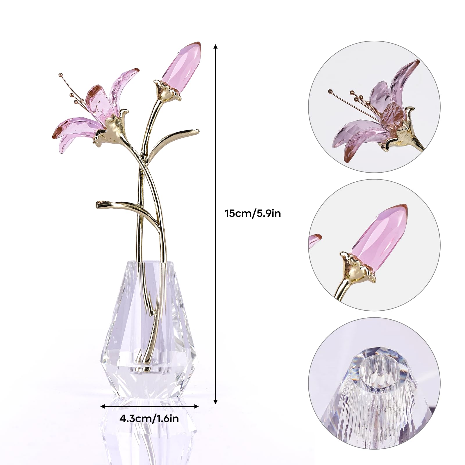 Amazon.co.jp: LINYTHER クリスタルアーティフィシャルタイガーリリー