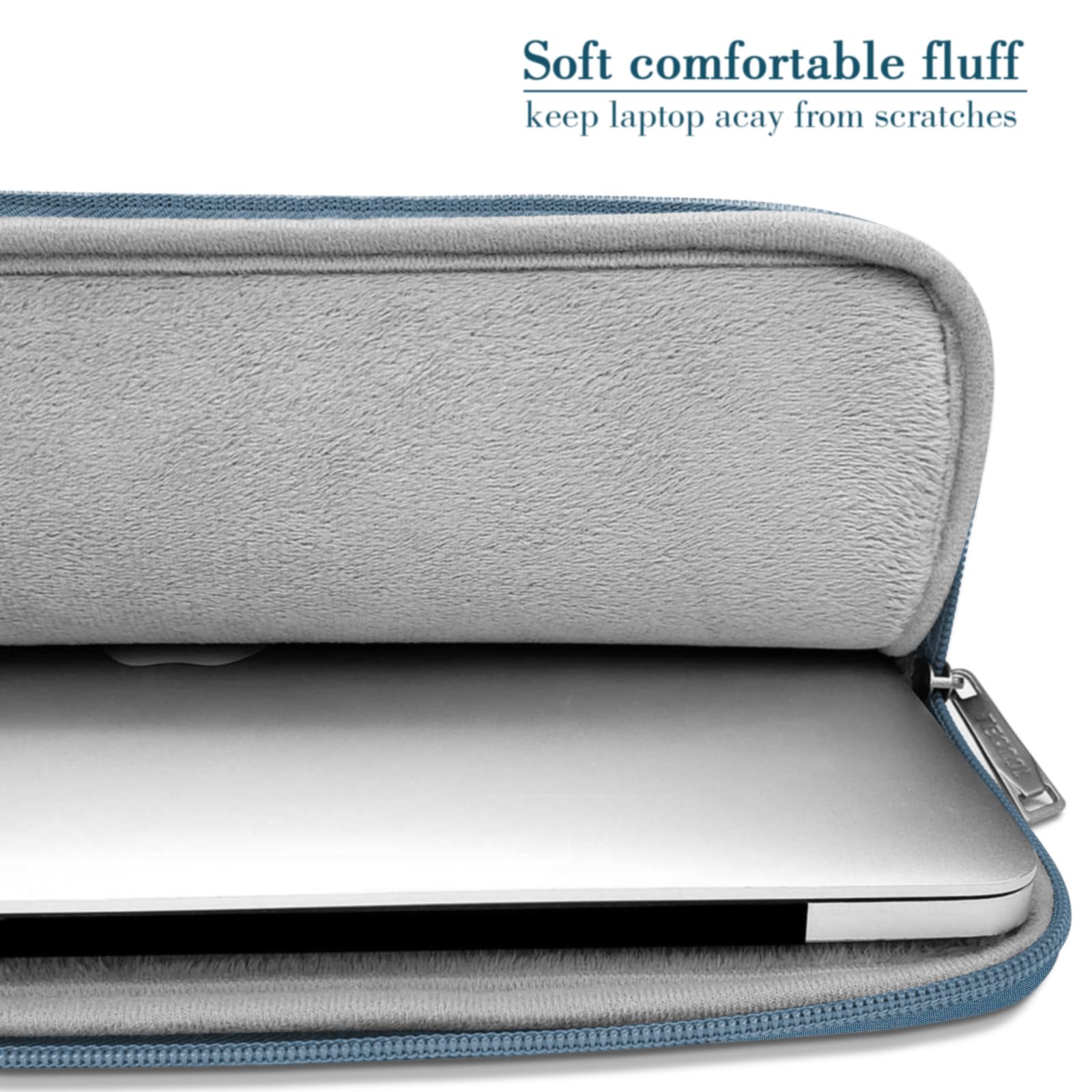 TECOOL Custodia 13-13,3 Pollici per MacBook Air 13 13.6 M4 M3 M2 M1 2025 2024-2010,MacBook Pro 13 M2 M1 2022-2012,MacBook Pro 14 M4 M3 M2 2024-2019,Porta Computer per 13 PC Portatili,Denim Blue