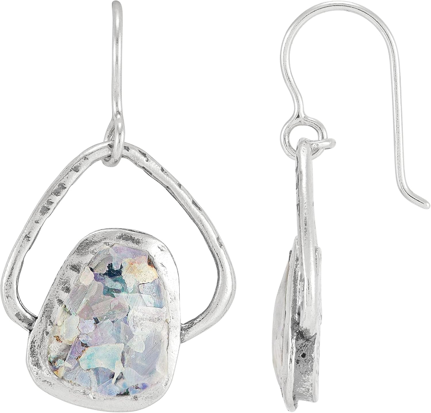 Silpada 'Under Glass' Sterling Silver Roman Glass Drop Earrings - Image 2