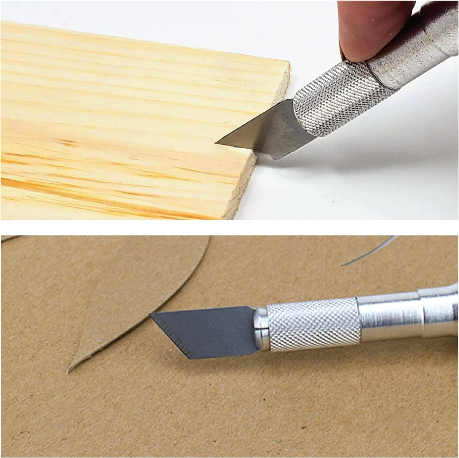 Excel Blades #19 Sharp Angled Chisel Craft Knife Blade Refills, 100-Pack Carbon Steel, 0.5-Inch Edge for Precision Chiseling, Shaving & Trimming, For Medium/Heavy Handles, Oil-Coated, Made in USA
