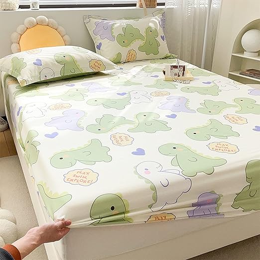 Bed Sheets Skin Friendly Double Cotton Printed Cartoon Duvet Mattress