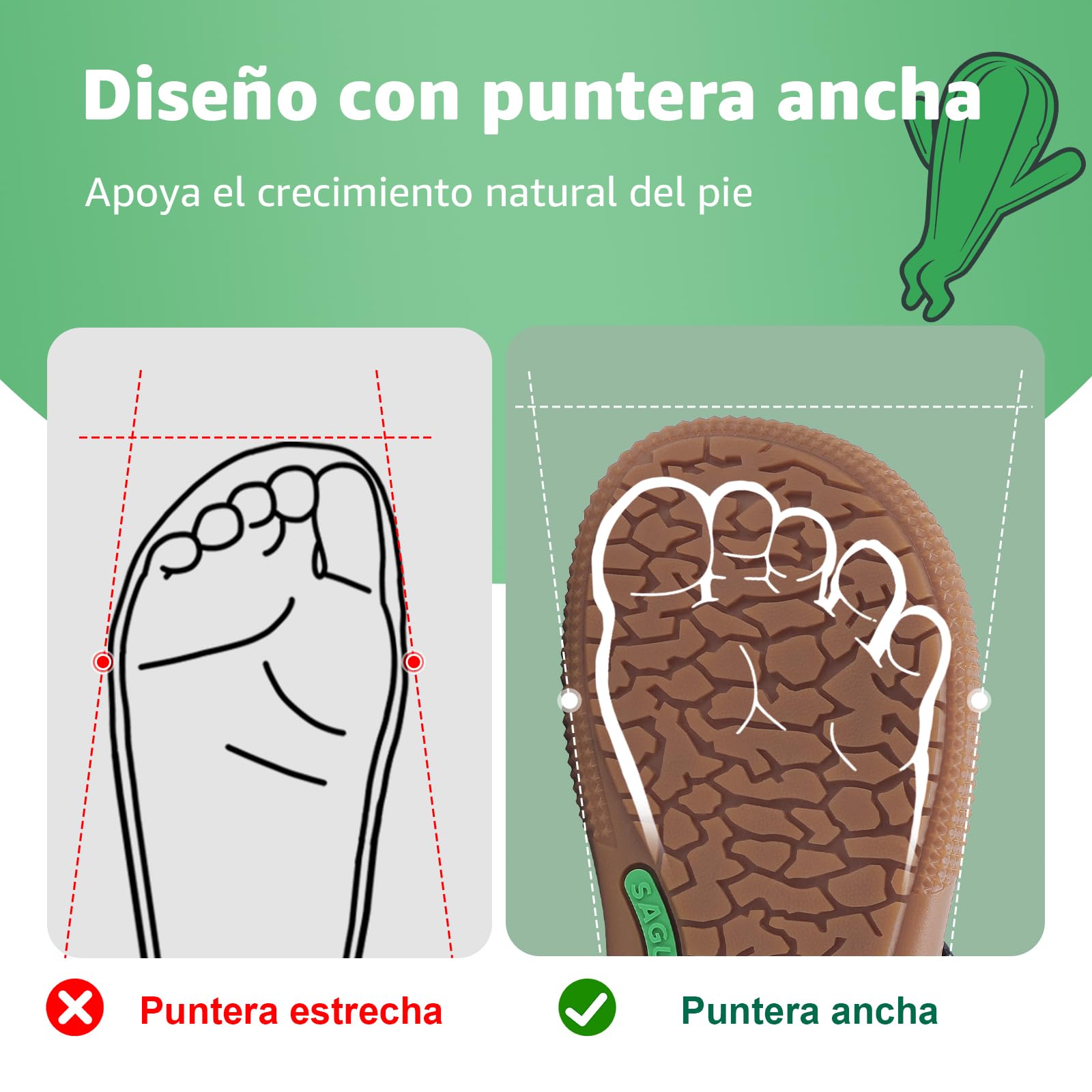 SAGUARO Zapatillas Deporte para Niños Niñas Barefoot Sneakers Ligeras Flexibles con Wide Toe Box, 25-36 EU