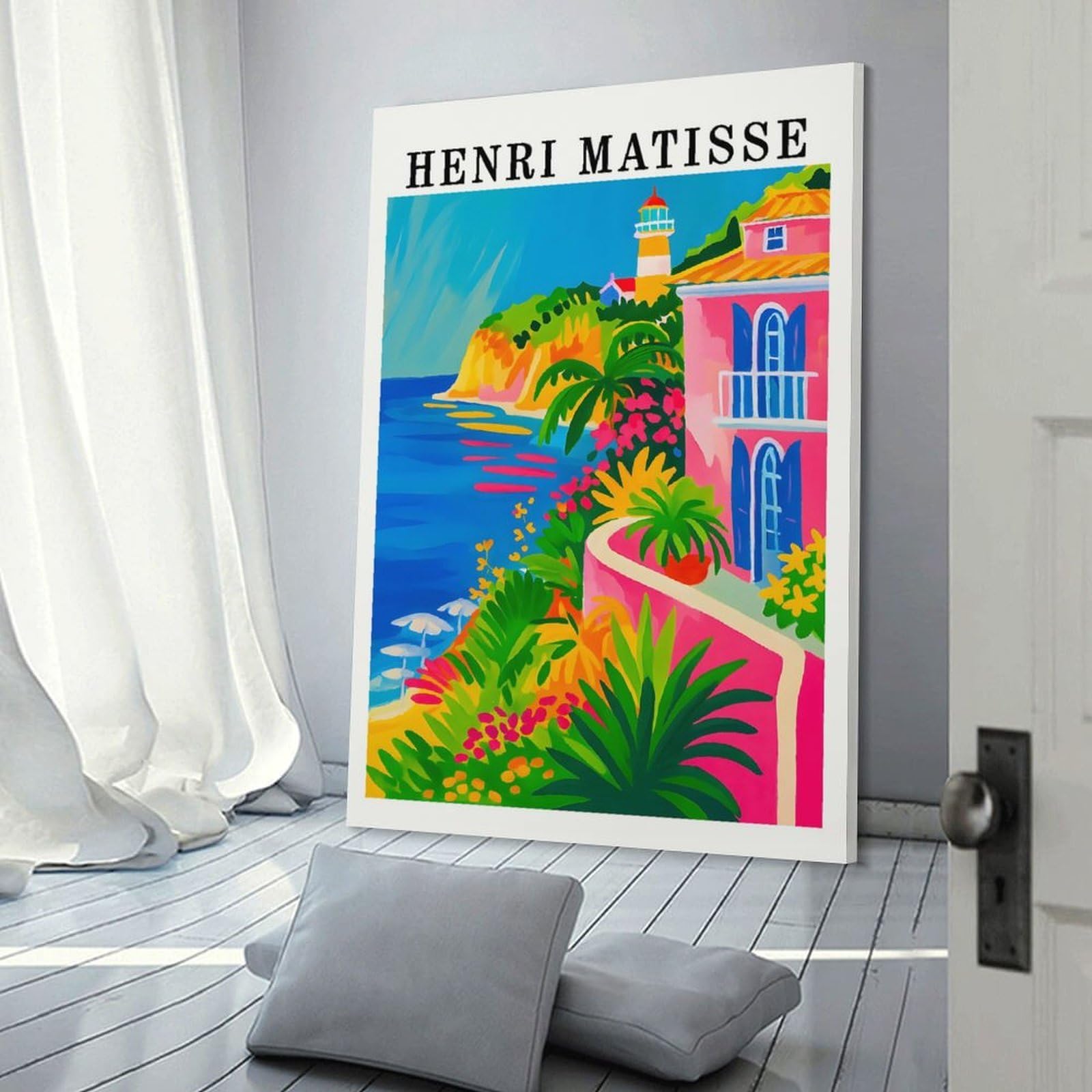 Junmoney Wall Picture Print Henri Matisse Coastal Landscape Painting, 20x30inch(50x75cm), for Workspace Walls, Study Corners Or Bedrooms, A Smart Decor Choice for Study Walls