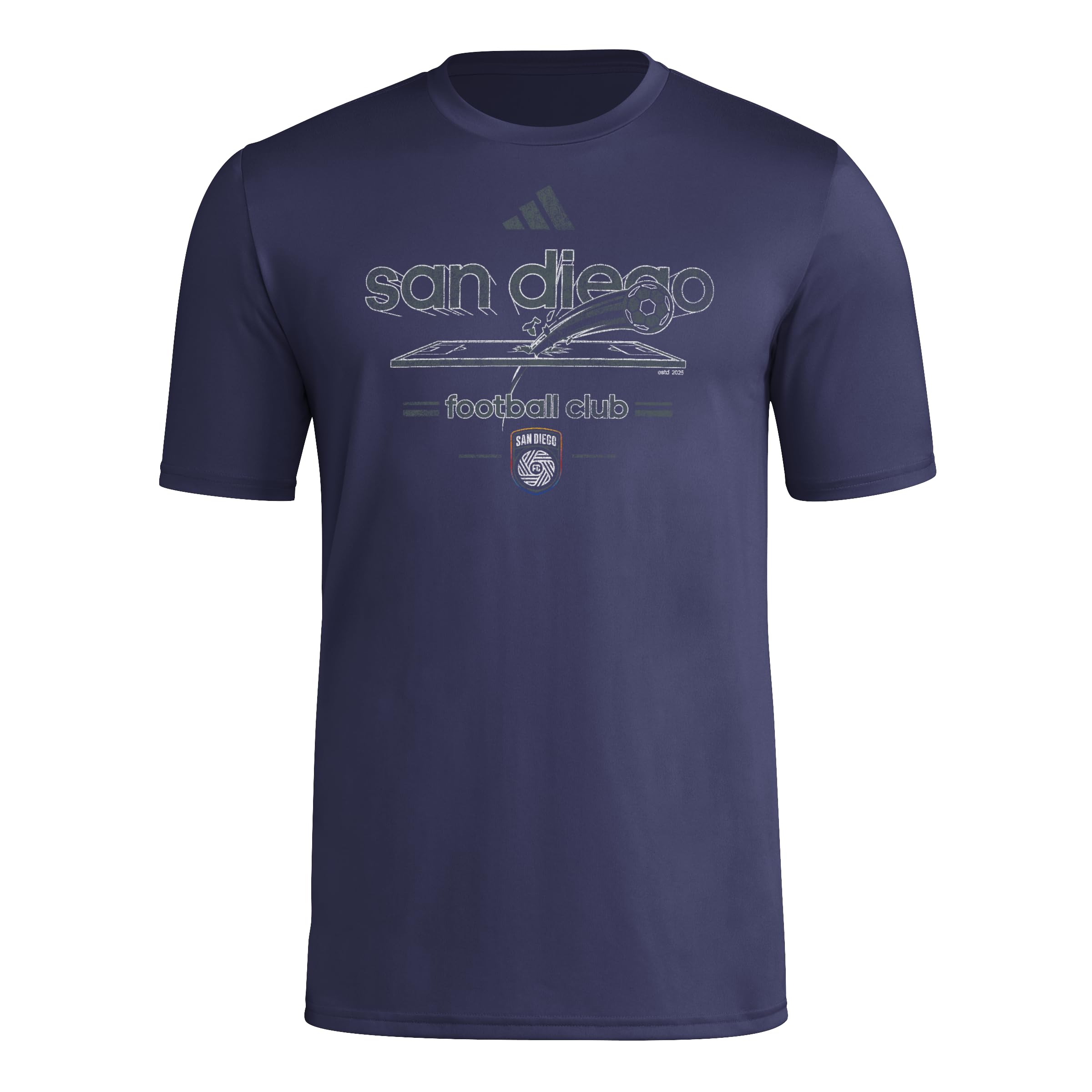 adidas Men's San Diego FC Vintage World Pre-Game Short Sleeve T-Shirt
