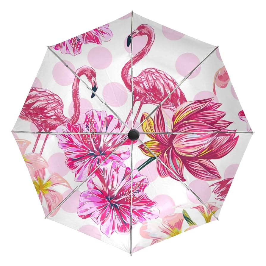 Amazon｜Mr.煌 折りたたみ傘 軽量 美しい フラミンゴ 派手な