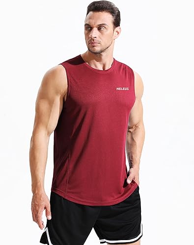 Miniatura 5 de NELEUS Camiseta sin mangas Dry Fit para hombre