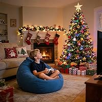 Vista 2 de LPMOERA Puf de espuma viscoelástica para niños/adolescentes con relleno redondo para niños, para sala de estar, dormitorio, dormitorio