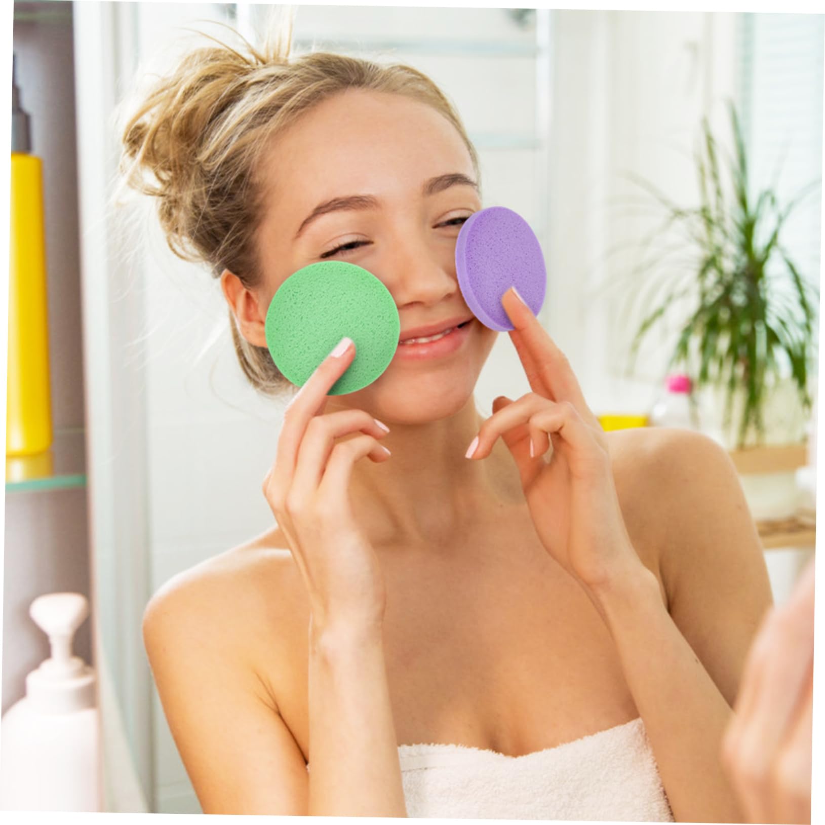 FRCOLOR 600 Spugne per il viso, cosmetologi, spugne per il trucco, spugne per la pulizia del viso, spugne massaggianti, per il bagno, forniture, fondazione, tappetino in spugna