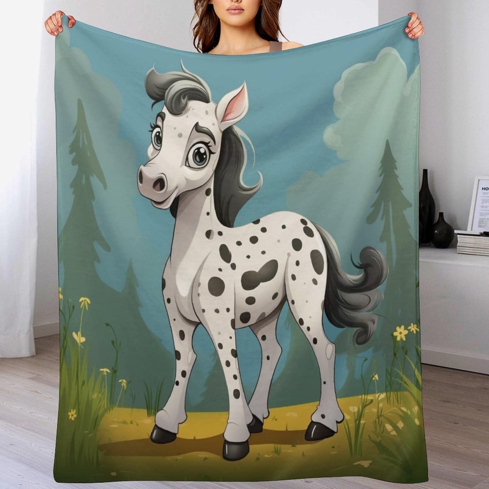 Manta de caballo para no pasar frío en invierno colcha suave 150x200
