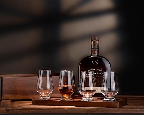 Miniatura 3 de Shanik Juego de vasos de whisky en caja de madera, bandeja de vuelo incluida, regalo único de bourbon para cualquier ocasión