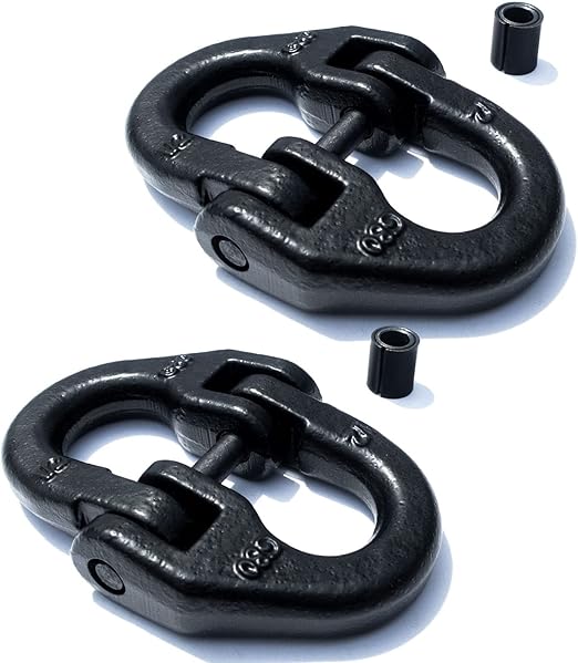 2pcs 1/2inch Hammerlock Coupling Connector Link Safety Chain Adapter Connector Link Hammerlock Tow Hitch
