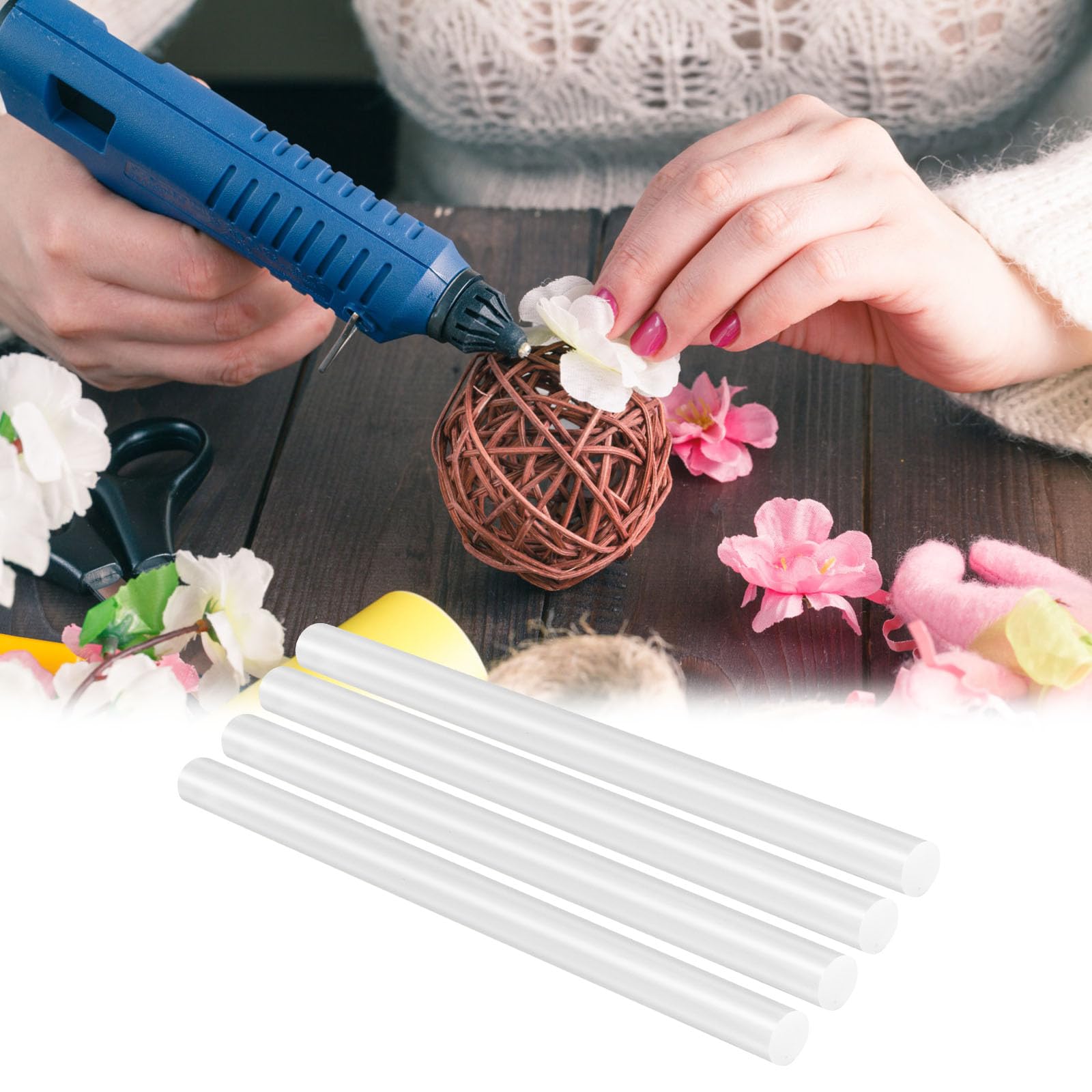 10 Transparent Hot Glue Sticks 7 X 100 Mm - Extra Strong Glue For Hot Glue Guns Solvent Free Quick Drying 90803780 - View #4