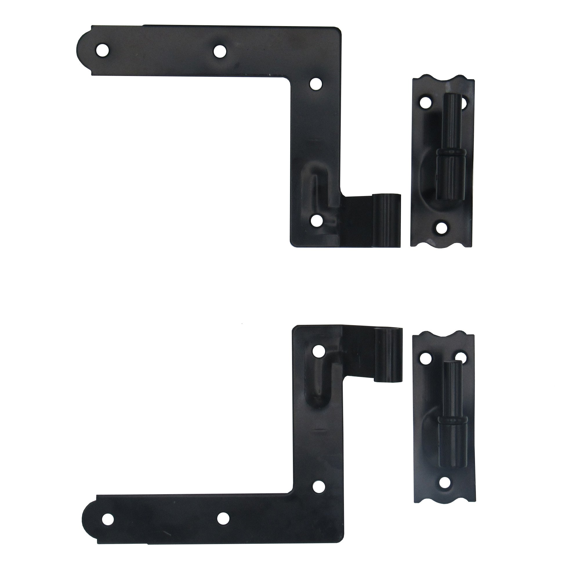 ELBA Black Blind Exterior Shutter Hinges for Wood Frame and Brick