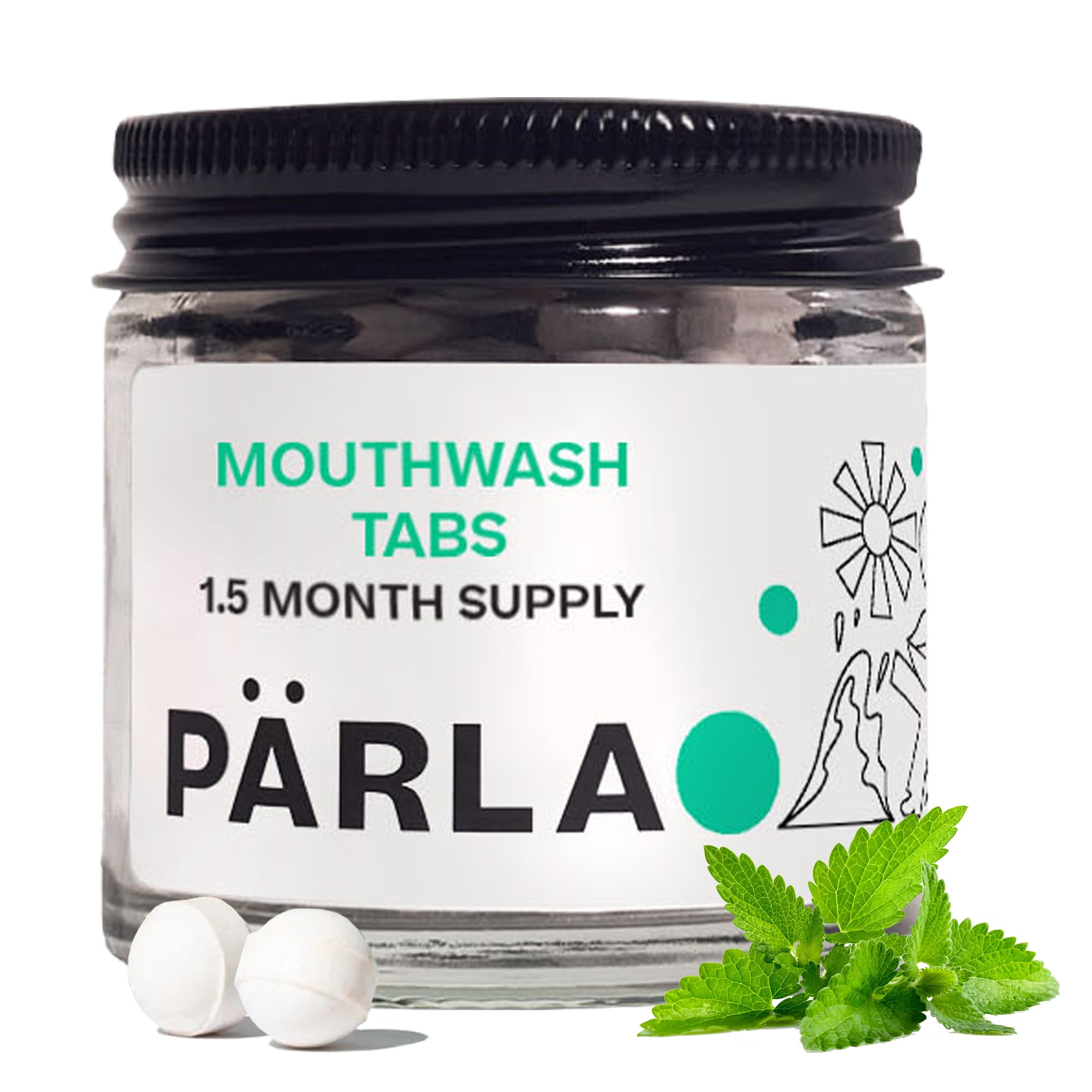 Mouthwash Tablets with Oral Probiotics | One Month Supply | Alcohol Free | Fresh Breath-on-The-go | Stain Prevention | Balances Oral Microbiome