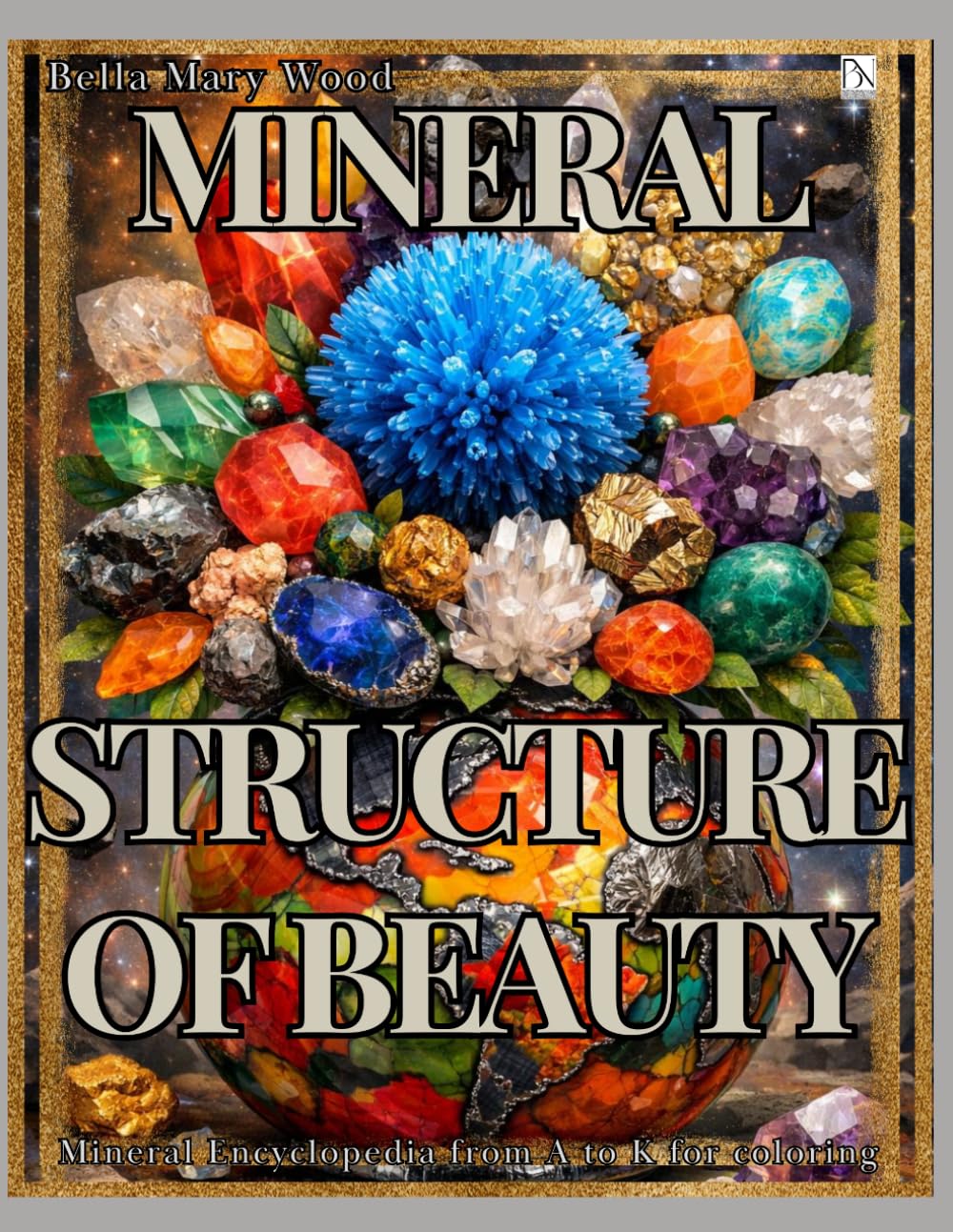 Mineral Structure of Beauty: A Mineral Coloring Encyclopedia from A to K with Descriptions, Note Space, and Creative Drawing Pages