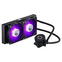 Vista 36 de Cooler Master MasterLiquid ML360L ARGB V2, Close-Loop AIO CPU Liquid Cooler, Gen3 Dual Chamber Pump, 360mm Radiator, SickleFlow 120 PWM ARGB, AMD