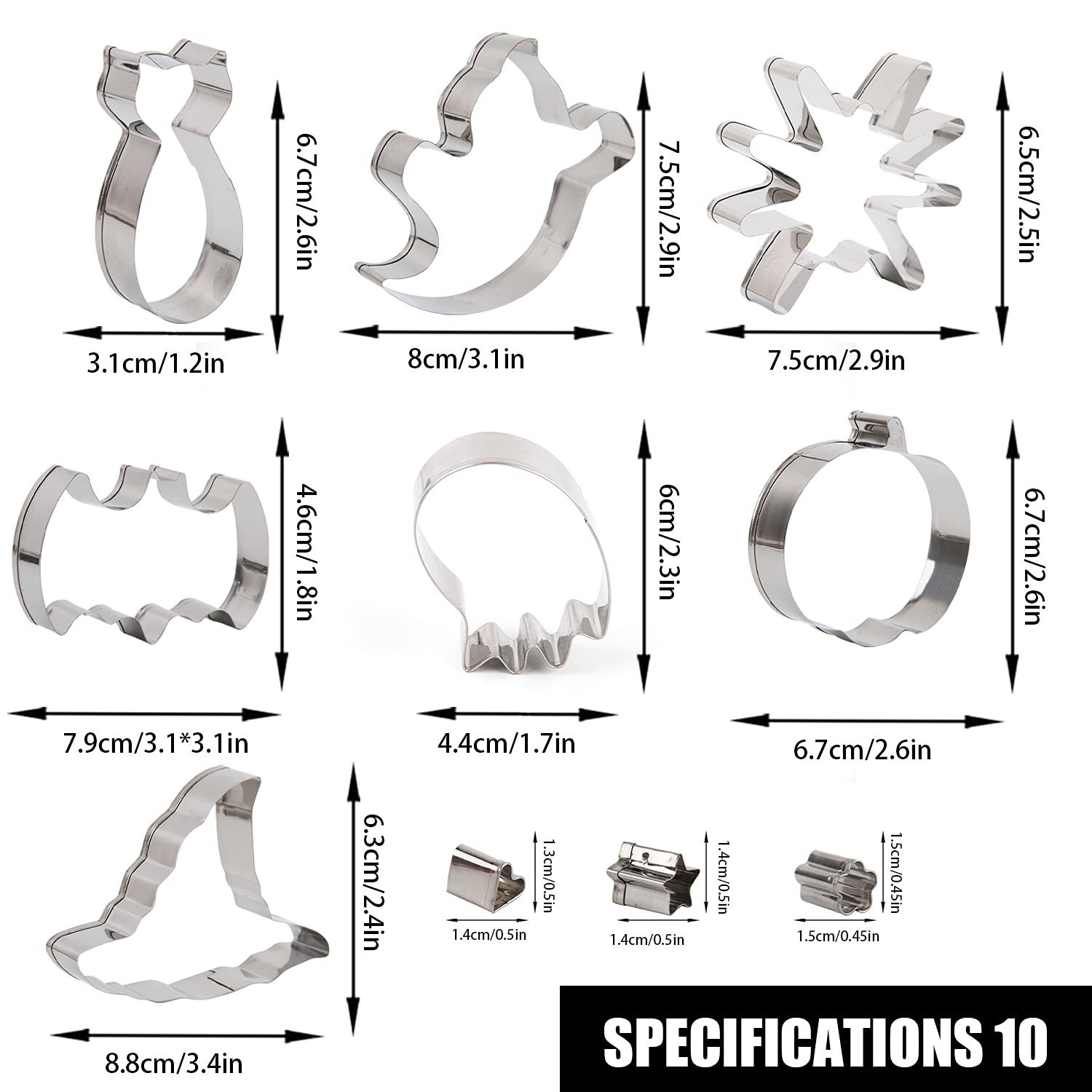 WUSJCOF Ensemble De 5 Emporte Piece Halloween Avec Citrouille