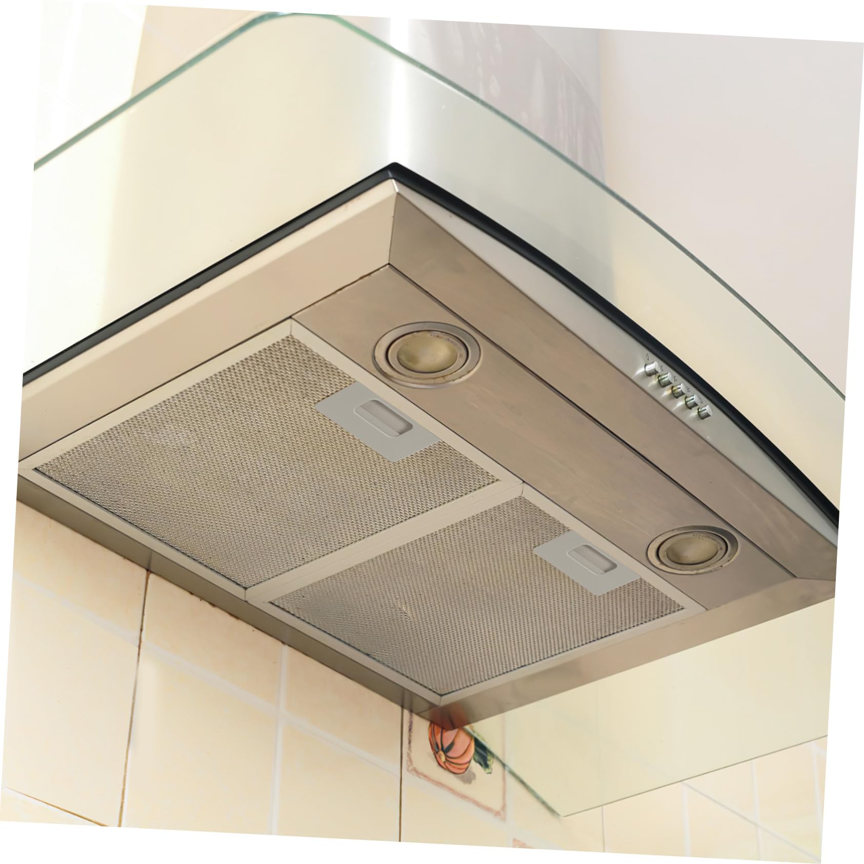 2 Pezzi Filtri Cappa Aspirante da Cucina Bianco in Alluminio