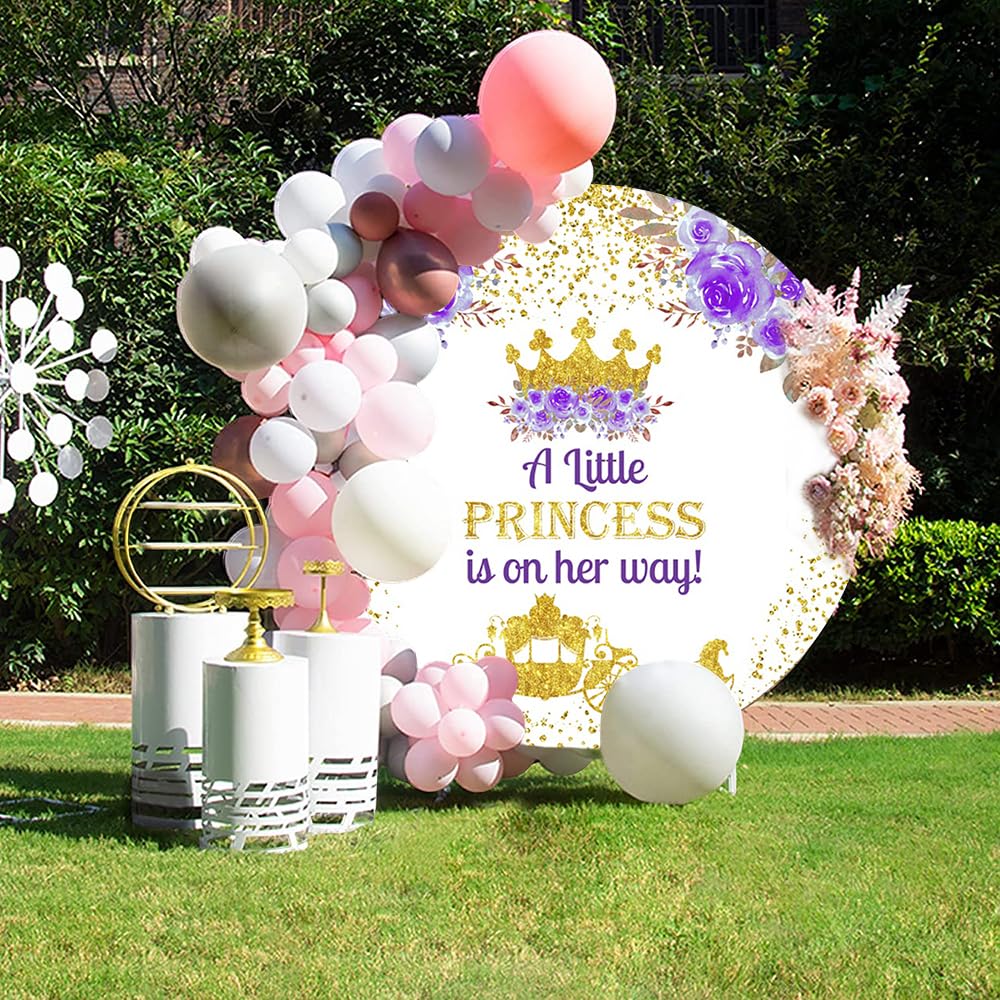 Décoration Fond Photo Princesse – Fond Rond Pour Fête Fille, Anniversaire Ou Baby Shower
