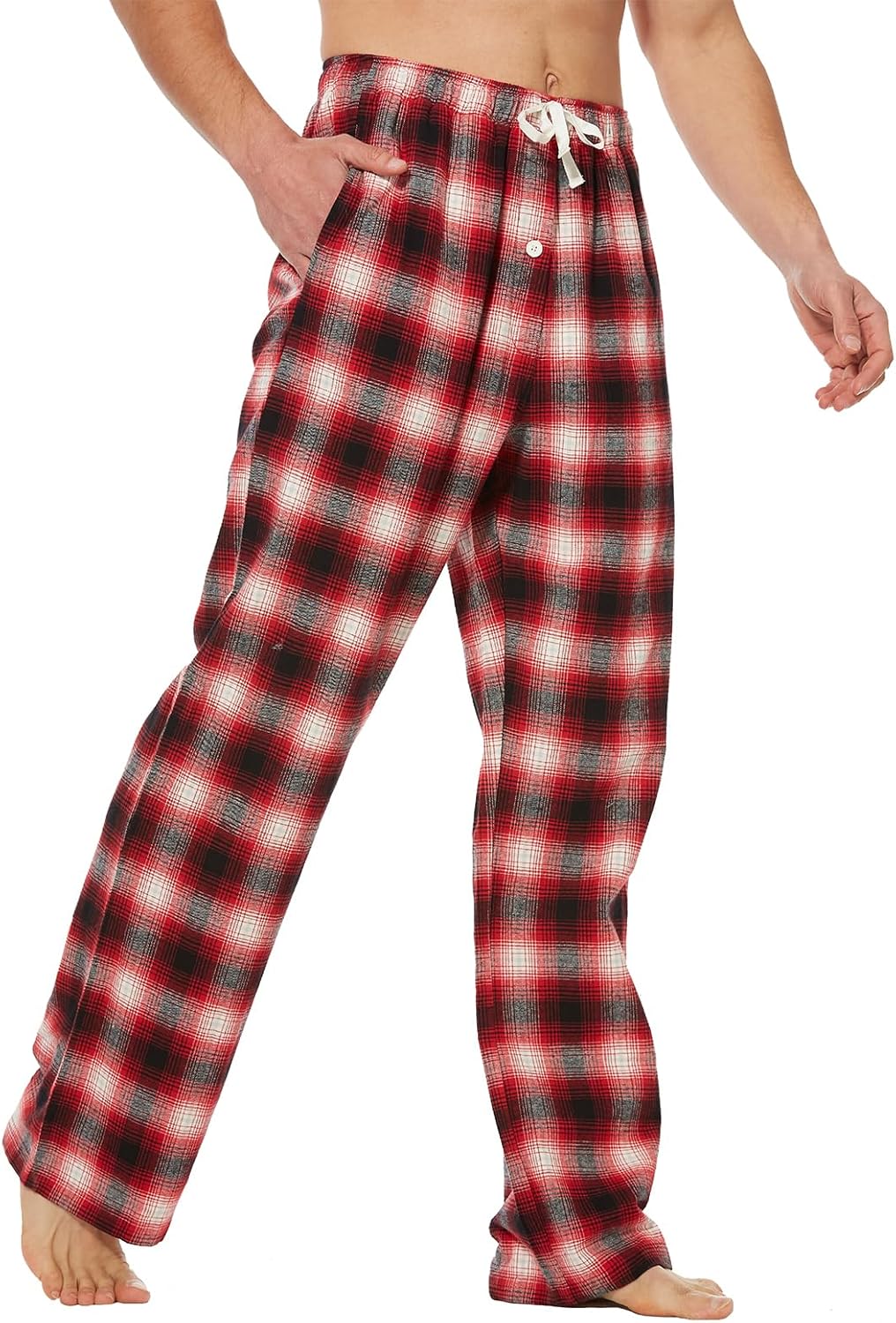 Mens 34/36 Inseam 100% Cotton Pajama Pants for Tall Men - Image 2