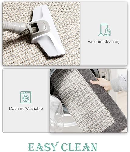 Miniatura 5 de Alfombras y tapetes de cocina antideslizantes lavables absorbentes para cocina tapetes grandes de cocina para frente al fregadero juego de 2 piezas