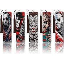 VIGEGU 5 Pack Horror Theme Diamond Art Bookmarks for Adults Beginner