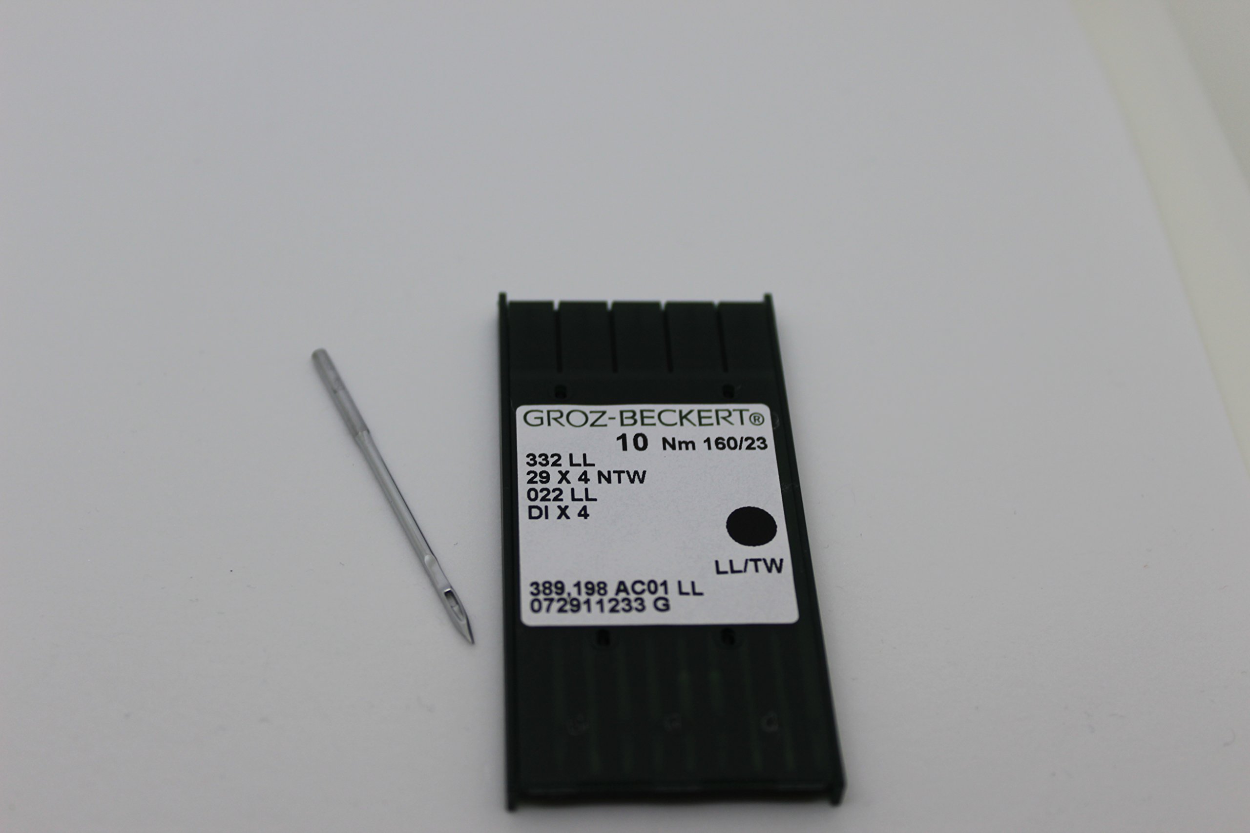Groz Beckert 29X4NTW, 332LL Leather Industrial Sewing Machine Needles for Singer 29K Patcher Size 160/23 x10