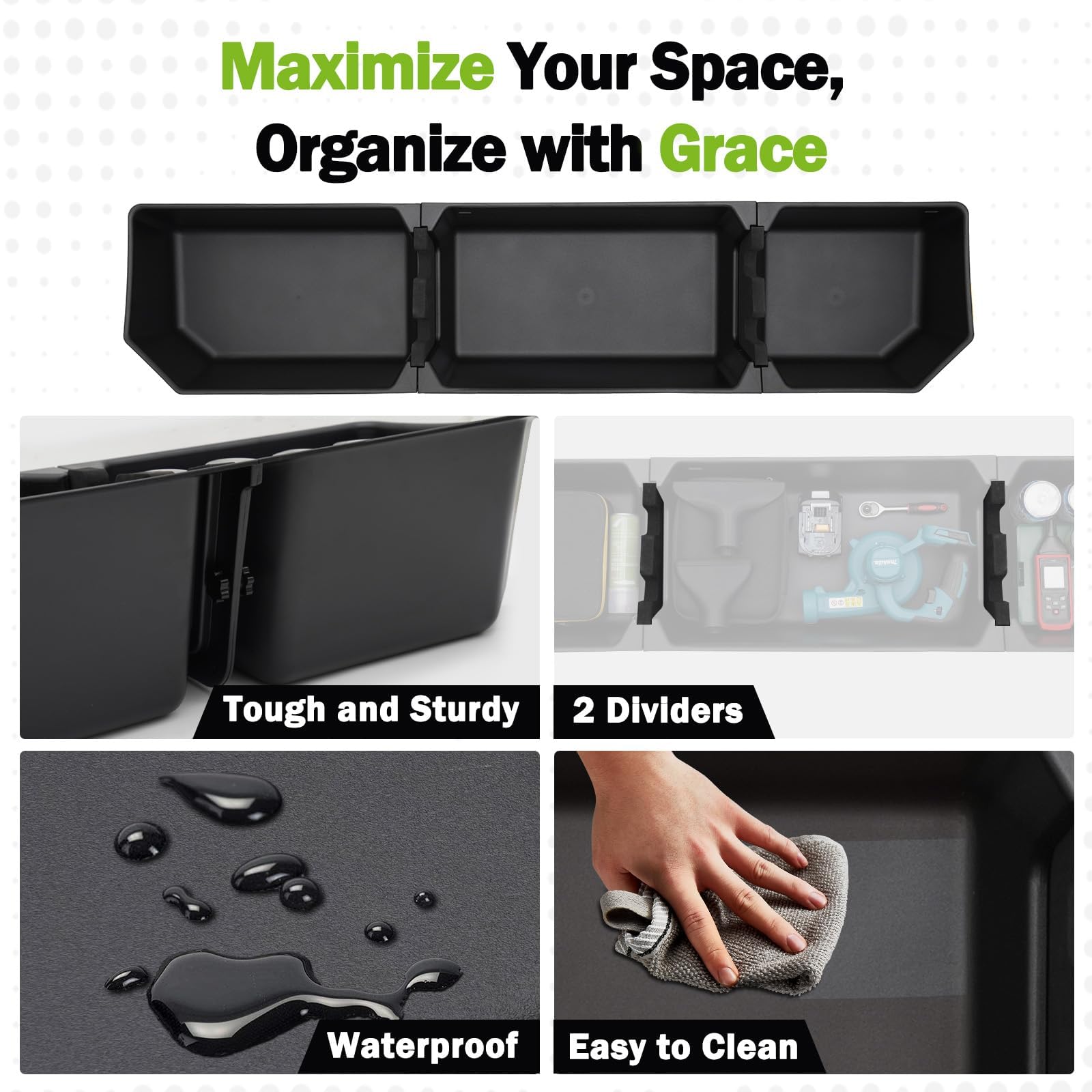 TOPOWN Lightweight Under Seat Storage Molle Panel Fits Ford F150 - View #5