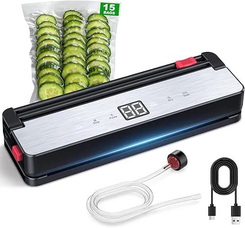 Portable Vacuum Sealer for Food Storage: 75kPa Suction Vacuum Sealer